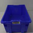 Nest and Stack Plastic Storage Container and Distribution Tote, (22-Inch L x 14-Inch W x 10.5-Inch H), Blue