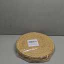 14'' Round Woven Placemats Set of 10 - Natural Extra Wide Placemats Braided Heat Resistant Placemats Farmhouse Boho Fringe Place Mats Wipeable Circle Wicker Placemats, Nature