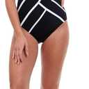 Gottex Mirage Women's Square Neck One Piece Swimsuit Essential with Soft Cups, Tummy Control, B Lining and Adjustable Straps (10, Blk/Wh)
