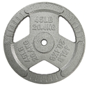 Cast Iron Plate Weight Plate for Strength Training and Weightlifting, 1-Inch Center, Single 45LB