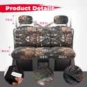 KEMIMOTO UTV Seat Covers Camo, Waterproof Repellent UTV Seat Cover Set w/Headrest Cover Compatible with Can Am Defender Front Two Doors Split Bench- Camo