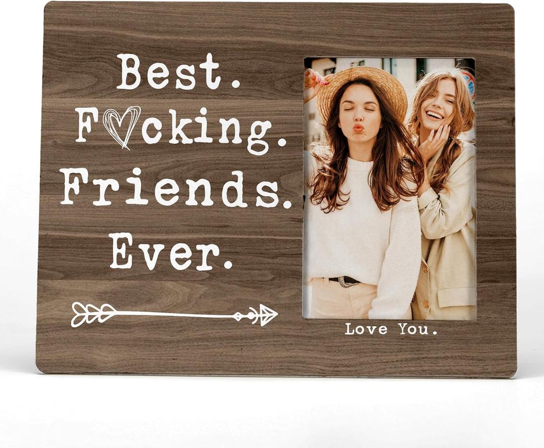 FONDCANYON Best Friends Ever Picture Frame - Bff & Friendship Gifts for Men, Women & Girls (4x6 Inch, 3 Colors)