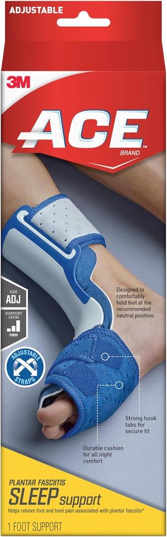 ACE Brand Plantar Fasciitis Sleep Support, Helps Relieve Symptoms of Plantar Fasciitis, One Size Fits Most, Blue