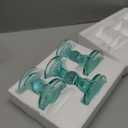 GMWD 3 Pcs Glass Candle Holder Set Clear, Green Candlesticks Holders Pillar Taper Candles Tealight Stand for Wedding Centerpieces Home Decorations Dining Table