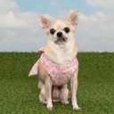 Pinkaholic New York Amabel Dog Harness Flower Pattern Fashionable Cute Spring Summer Harness for Small Dogs, Pink, Large