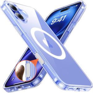 Meifigno for iPhone 16 Plus Case with Sensitive Camera Control Capture Button, [Not-Yellowing] [Military-Grade Protection] [Compatible with MagSafe], Magnetic Shockproof Case for 16 Plus 6.7", Clear