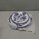 Melamine Dinnerware Set 12-Piece for 4 Dish Set Plates Bowls Unbreakable Dishware for Indoor Outdoor Use Lightweight Durable for Camping Picnics Parties Dark blue