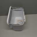 Compost Bin Kitchen for Countertop or Under Sink, 2.6 Gallon Hanging Small Trash Can with Lid, Garbage Can for Cabinet Door, Indoor/outdoor Food Waste Bin for Kitchen, Bathroom, RV, Office, White