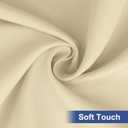 Homing Rectangle Table Cloth Cover, Waterproof Polyester Elastic Fitted Tablecloth, Fits for 8 Foot Folding Tables, Washable Table Protector for Picnic, Camping, Outdoor (Champagne, 30" x 96")