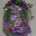 QCQHDU Artificial Hanging Flowers for Outdoors,2Pcs Fake Hanging Plants 29.5 Inch Long for Spring Summer Decoration,UV Resistant Faux Flowers for Patio Porch Garden Yard Balcony Decor, Double Purple