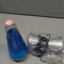 Lava Lamp White Blue and Silver 14.5"