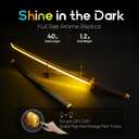 RENGENG Light Up Sword, 40 Inches Rechargeable Plastic Replica with Belt & Stand, Sword with Original Texture,Kaigaku