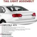 Tail Lights Outer Assembly Compatible with 2011-2018 Volkswagen Jetta OE Style Left Driver Side Rear Light Taillights Replacement for 5C6945095D
