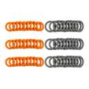 1/4" & 3/8" QD Pressure Washer O-Ring Seal Quick Colored M22 Quick Connect Coupler - 1/4" 30PC Orange and 3/8" 30PC Grey