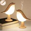 VoMii Bird Desk Lamp Set of 2, Small Table Lamp Cordless Touch Dimmable Night Light with 3 Color Temperature, Rechargeable Decorative Lamps for Bedroom Bedside Nightstand, Desk Decor, Bird Gifts