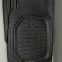 Amazon Basics 4-Piece Heavy Duty PVC Floor Mats with Cargo Liner and Rear, Waterproof Trim To Fit Car Mats, Black