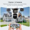 VSTARCAM 4-Lens Security Cameras Wireless Outdoor, 2K 360 PTZ Plug-in Outdoor WiFi Camera, 10X Hybrid Zoom, AI Motion Tracking, Color Night Vision, IP66 Weatherproof for Driveways & Front Doors
