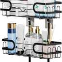 Shower Caddy Hanging, Shower Caddy Hanging Bathroom Shower Organizer, Long Bathroom Shower Organizer Hanger Rack with Hooks,Soap Holder