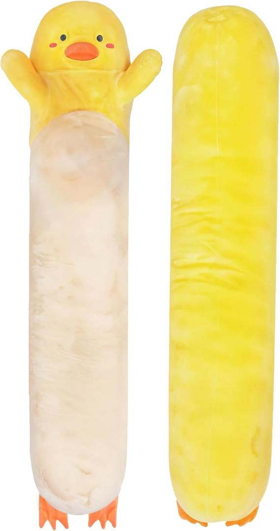 Cuddle Paws Duck Plush Body Pillow for Kids | Long Stuffed Animal Cuddle Pillow | Soft Hugging Toy | Plushie Gift for Girls & Boys | Long Plush Body Pillow for Sleep & Comfort | Small, 23 Inches