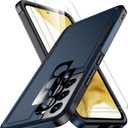 SPIDERCASE Designed for Samsung Galaxy S22 Case,[10 FT Military Grade Drop Protection],2 Pack [Tempered Glass Screen Protector+Camera Lens Protector] Heavy Duty Shockproof Case,Dark Blue
