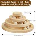 Cat Toys, Cat Toys for Indoor Cats, Interactive Cat Toy, Kitten Toys, Cat Ball Toy, Cat Ball Track, 12" Base Diameter, 5.8" Height