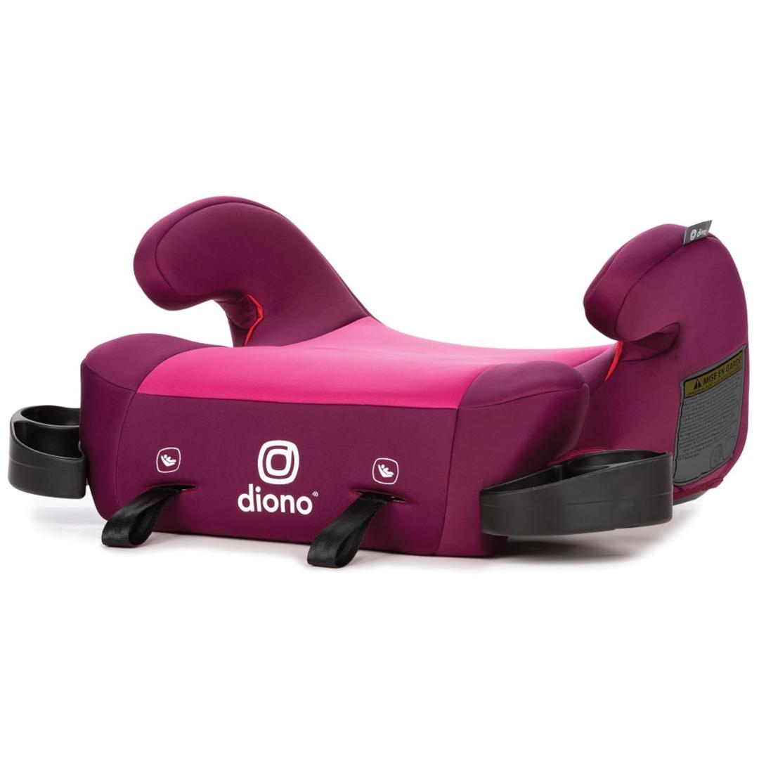Diono Solana 2 XL 2022, Dual Latch Connectors, Lightweight Backless Belt-Positioning Booster Car Seat, 8 Years 1 Booster Seat, Pink, 120lb