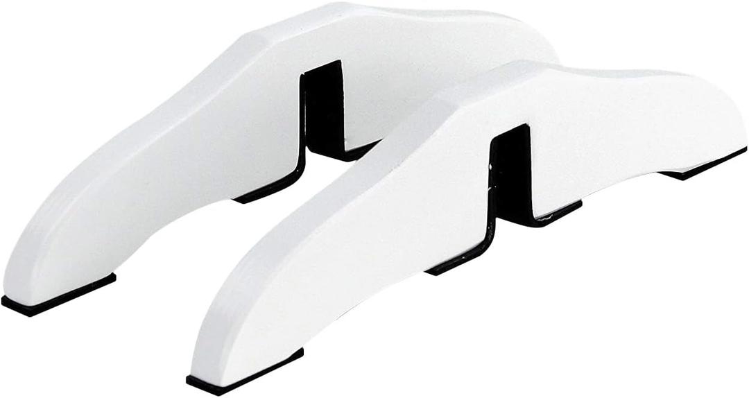 WELLAND Support Feet for 360 Degree Configurable Gate Collection, Espresso, A Pair White