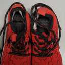 Boys Girls Running Tennis Shoes Kids Sneakers Non Slip Breathable Strap Athletic Sports Shoes, Red/White, 1 Little Kid