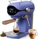 Espresso Machine with Steam Milk Frother Semi Automatic 20 Bar Compact Blue with Touch Screen for home Cafetera Espresso, Latte, Cappuccino, Americano, Macchiato