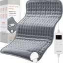 Heating Pad for Back, Neck, and Shoulder Pain Relief, Electric Heat Pad with 6 Heat Levels, Moist Heat Option, Auto Shut-Off, Fast Heating, Soft Grey Heating Pad Gift for Men & Dad (12.1 x 24.1 Inch, Mist Gray)