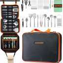 Portable Camping Cooking Utensils Set, Camp Kitchen & Campfire Cooking Equipment, RV Essentials, Camper Must-Haves Accessories, Outdoors Cookware, Christmas Stocking Stuffers Gifts