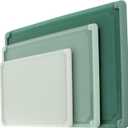 COOK WITH COLOR Extra Large Cutting Board Set, Jumbo-Sized Boards with Rubber Border for Enhanced Cooking Experience, 3-Piece, Sage