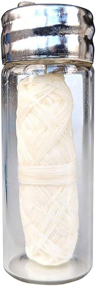 Biodegradable Dental Floss with a Refillable Glass Holder Mint Flavored
