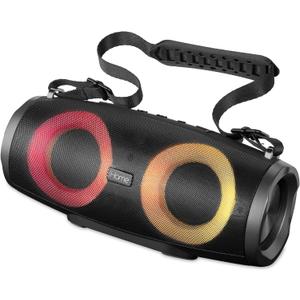 iHome Bluetooth Speaker Boombox with FM Radio and Color Changing Lights, Portable and Rechargeable Wireless Speaker (iBT915B.EXv24)