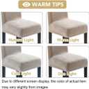 H.VERSAILTEX Velvet Dining Chair Covers Stretch Chair Covers for Dining Room Set of 4 Parson Chair Slipcovers Chair Protectors Covers Dining, Soft Thick Solid Velvet Fabric Washable, Oatmeal