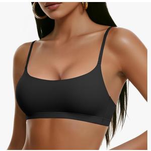 OEAK Womens Comfortable Bras No Underwire Cami Bra Seamless Unlined Bralettes Scoop Neck Unpadded Everyday Sports Tshirt Bra XL