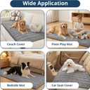 OstepDecor Washable Couch Cover for Dogs, Thick Pet Friendly Sofa Covers, Soft Couch Protector, Paw Cart Sofa Slipcovers, Cushion Protector for Leather, Sectional, Loveseat Cozy Grey, 35.4" X 70.9" 1 Pack