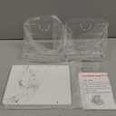 Livabber Napkin Holder, Metal Napkin Storage with Salt and Pepper Shakers Caddy Modern Napkin Dispenser for Table Kitchen Countertop, Not Including Salt and Pepper Shakers (Large Marble, Chrome)