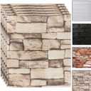 20PCS 3D Wall Panels Peel and Stick Foam, Self-Adhesive Decorative 3D Brick Wallpaper Wall Covering, Faux Stone Wall Panel Foam Brick for Living Room, Kitchen, Bathroom