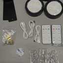 3 Pack Picture Lights for Wall, Rechargeable Battery Operated wall lights, Picture Frame lights with 3 Lighting Modes, Wireless Magnetic Painting Light with Remote Control Timer (Black, 3 Pack)