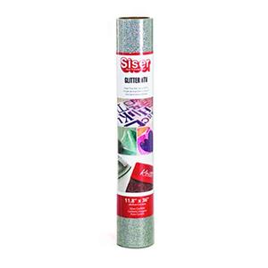 Siser Glitter Vinyl: Silver Confetti, 11.8 x 36 inches Heat Transfer