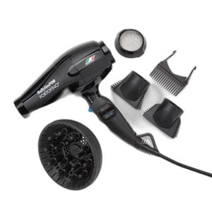 BaBylissPRO Nano Titanium Italian Portofino Hair Dryer - Professional 2000 Watt Blow Dryer (Black)