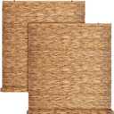DoubleFill 2 Pcs Bamboo Shades Outdoor Reed Roll Up Blinds 48 W x 72 H Blackout Sunshade Cordless Bamboo Blinds for Home Porch, Patio & Windows Decor Shutters Sunlight Privacy Screen(Carbon Brown)
