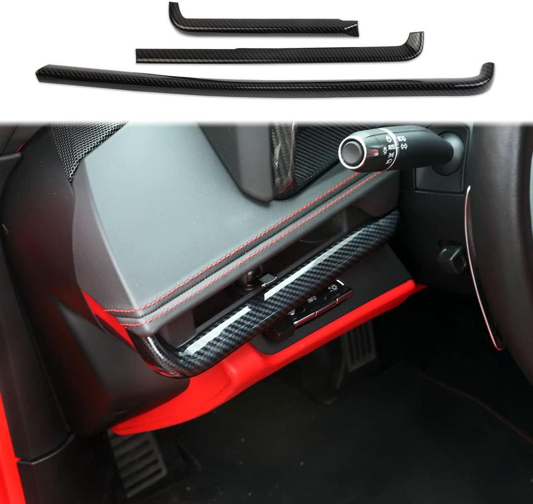 Carbon Fiber Interior Control Dashboard Cover Trims for Chevrolet Corvette C8 2020-2025 Decoration Accessories