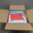 Blue Summit Supplies 5 Tab Heavy Duty Plastic Dividers for 3 Ring Binder, 15 Pack, Assorted Colors, 5 Tab Index Plastic Binder Dividers with Tabs and 3 Hole Punch, for Notebooks, Letter Size