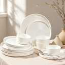 Dinnerware sets plates and bowls sets modern plates,Ceramic Dinnerware Sets,12 Pieces Porcelain Lightweight Plates,Scratch Resistant Dish Set (style - 10, 4 - Set (12pcs))