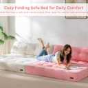 MAXYOYO Folding Sofa Bed, Convertible Chair Bed with Pillow, Loveseat