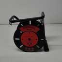 Extension Cord Storage Reel with 4-Grounded Outlets, 15A Circuit Breaker, Heavy Duty Open Cord Reel for 12/3,14/3,16/3 Gauge Power Cord, Hand Wind Retractable, ETL Listed, Red R95CR06