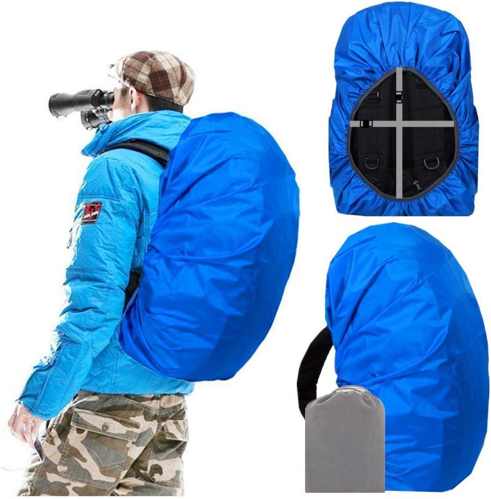 Joy Walker Waterproof Backpack Rain Cover, 12000mm Ultra-Waterproof, Upgraded Ultra-Strong Multilayers, Antislip Buckle Strap (XL (for 50-70L backpack), Blue)