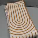 Modern Rug 2.5x8 Runners for Hallways, Abstract Kitchen Runner Rugs Non Slip Bath Runner, Rainbow Washable Rug for Bedroom, Soft Long Rugs for Entryway Bathroom Laundry Dorm, Orange